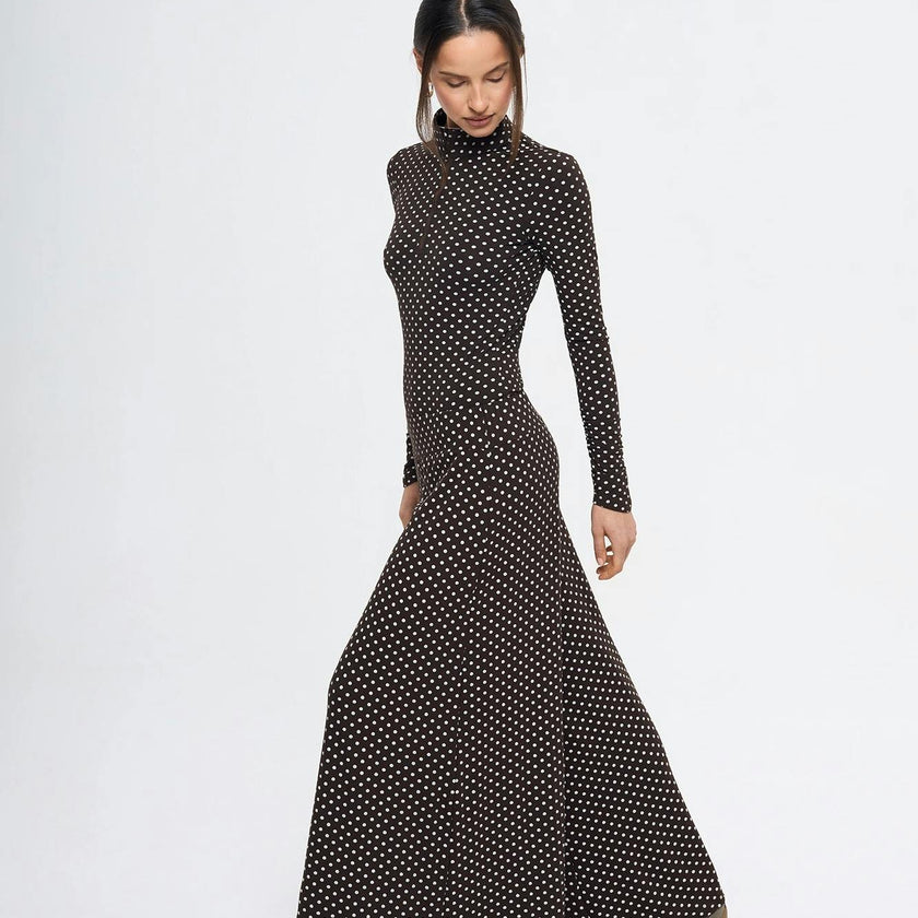 women's palazzo pants - choco dots