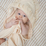 Violet Ruffle Hooded Baby Bath Towel