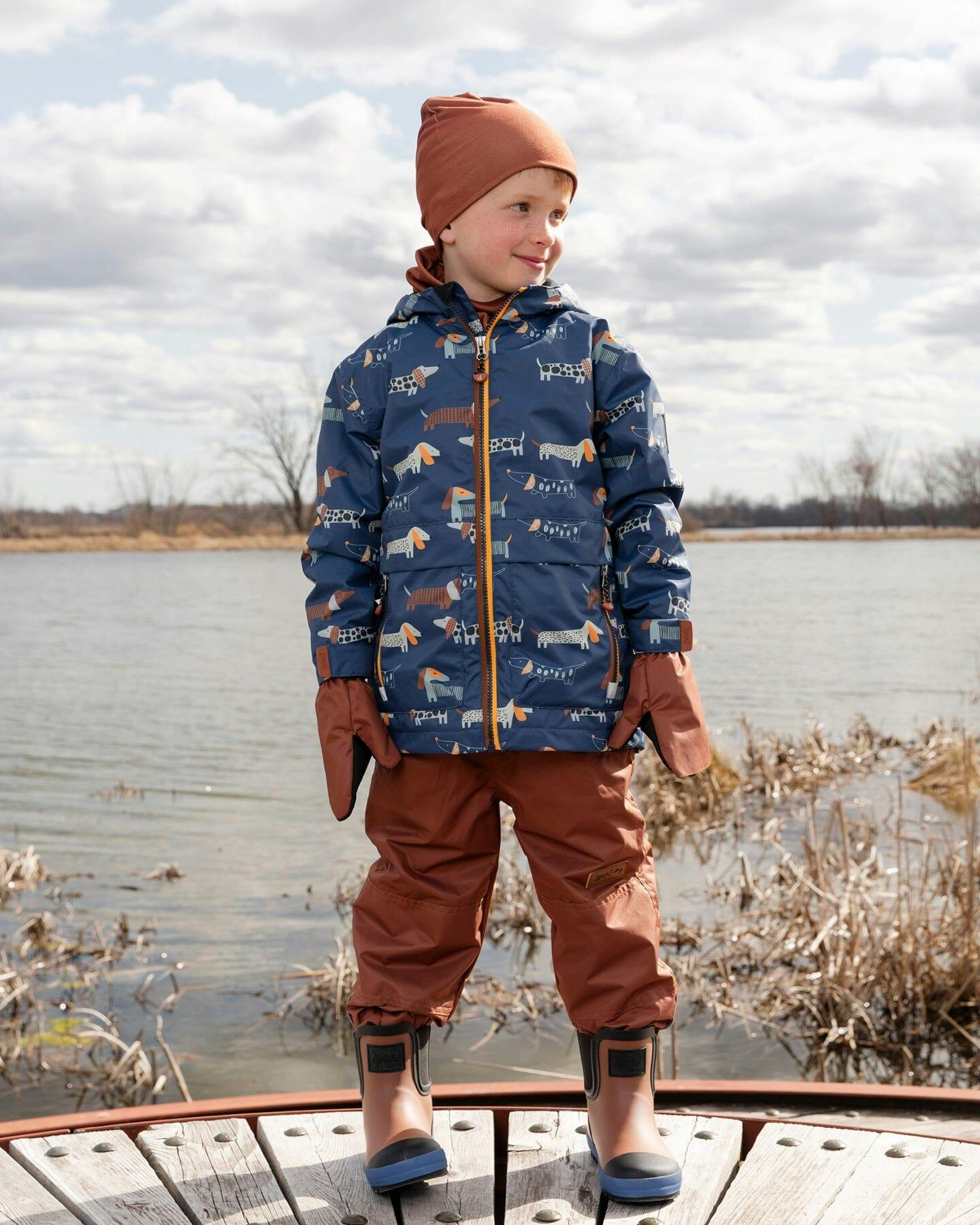 Stretch Jersey Beanie Brown