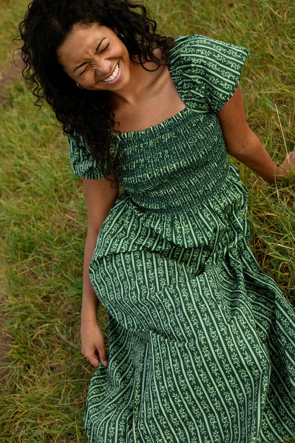 Sunday Best Dress in Pine Felicity Floral