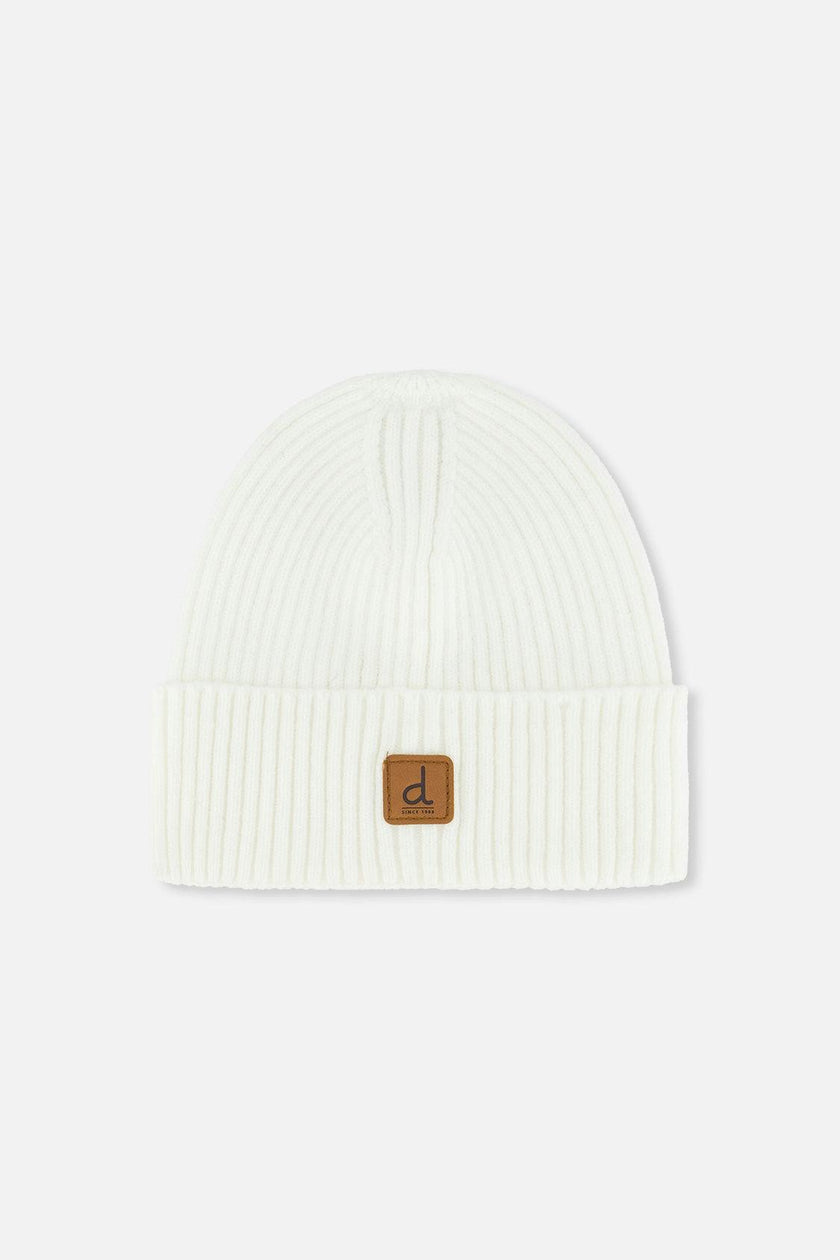 Ribbed Knit Hat Off-White