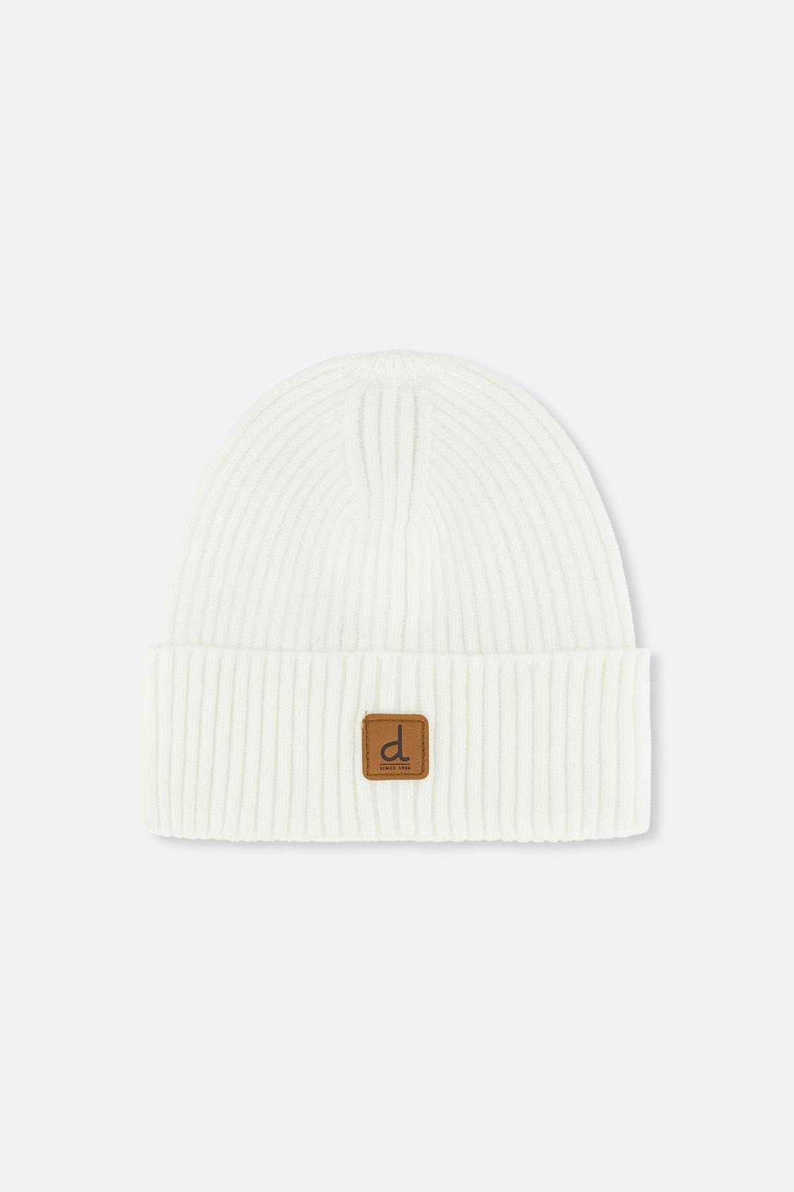 Ribbed Knit Hat Off-White