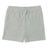 Organic Collar Tee & Shorts Set - Fog Stripes