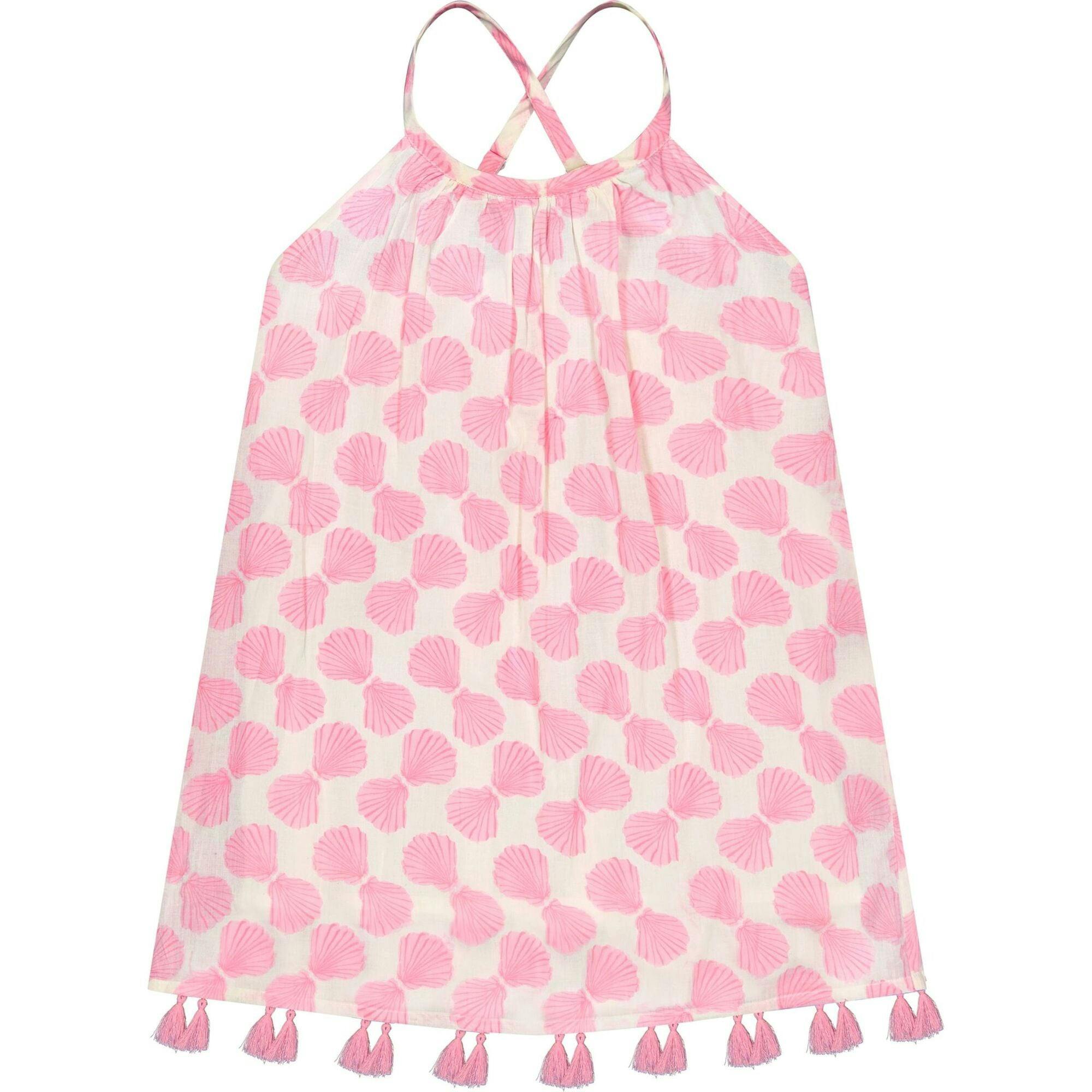 Mini Chantal Girl's Sundress Shell Beach Pink, Pink