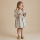 Organic Smocked Ruffle Dress - Ivy