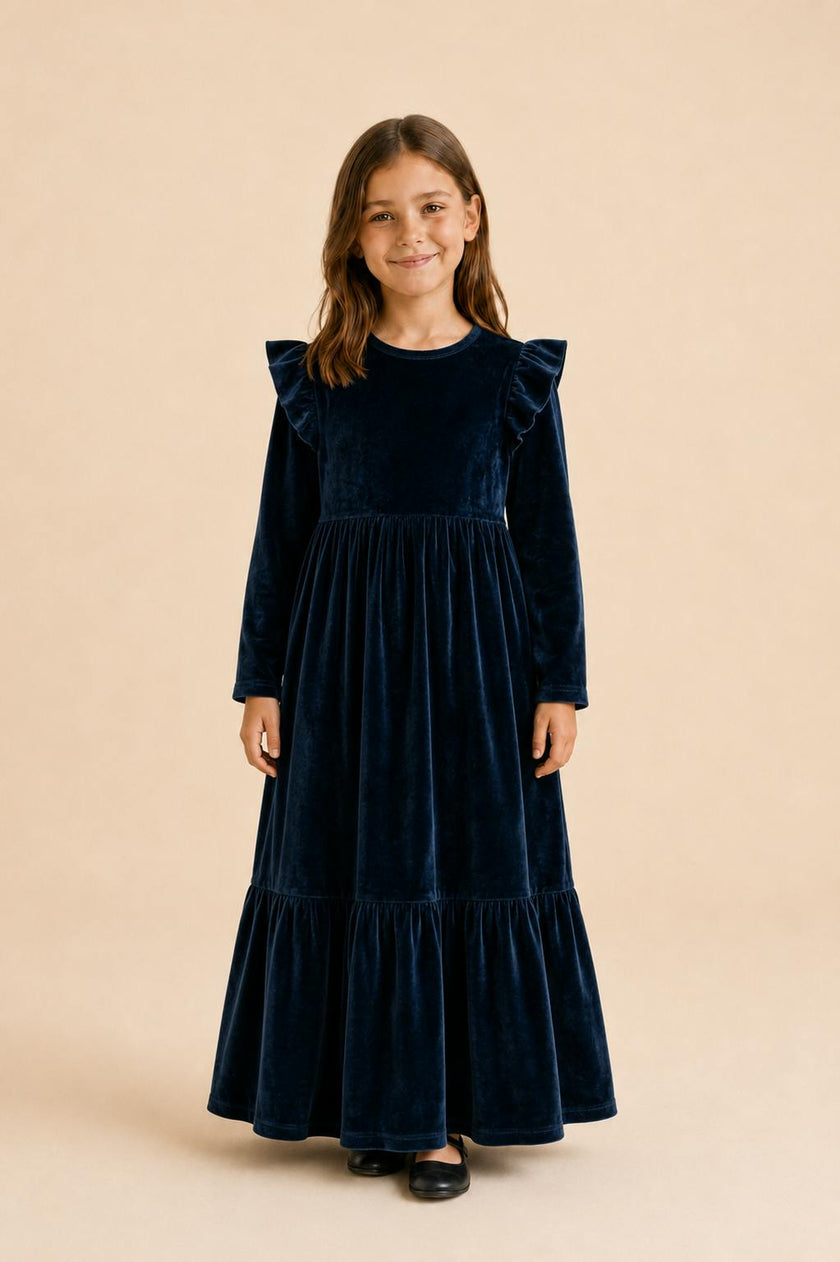 Velvet Ruffle Robe