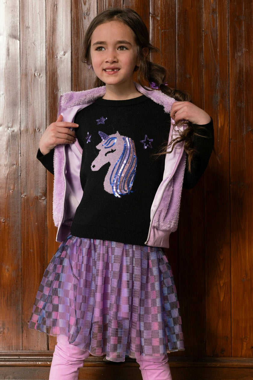 Organic Cotton Jersey T-Shirt Black And Mauve