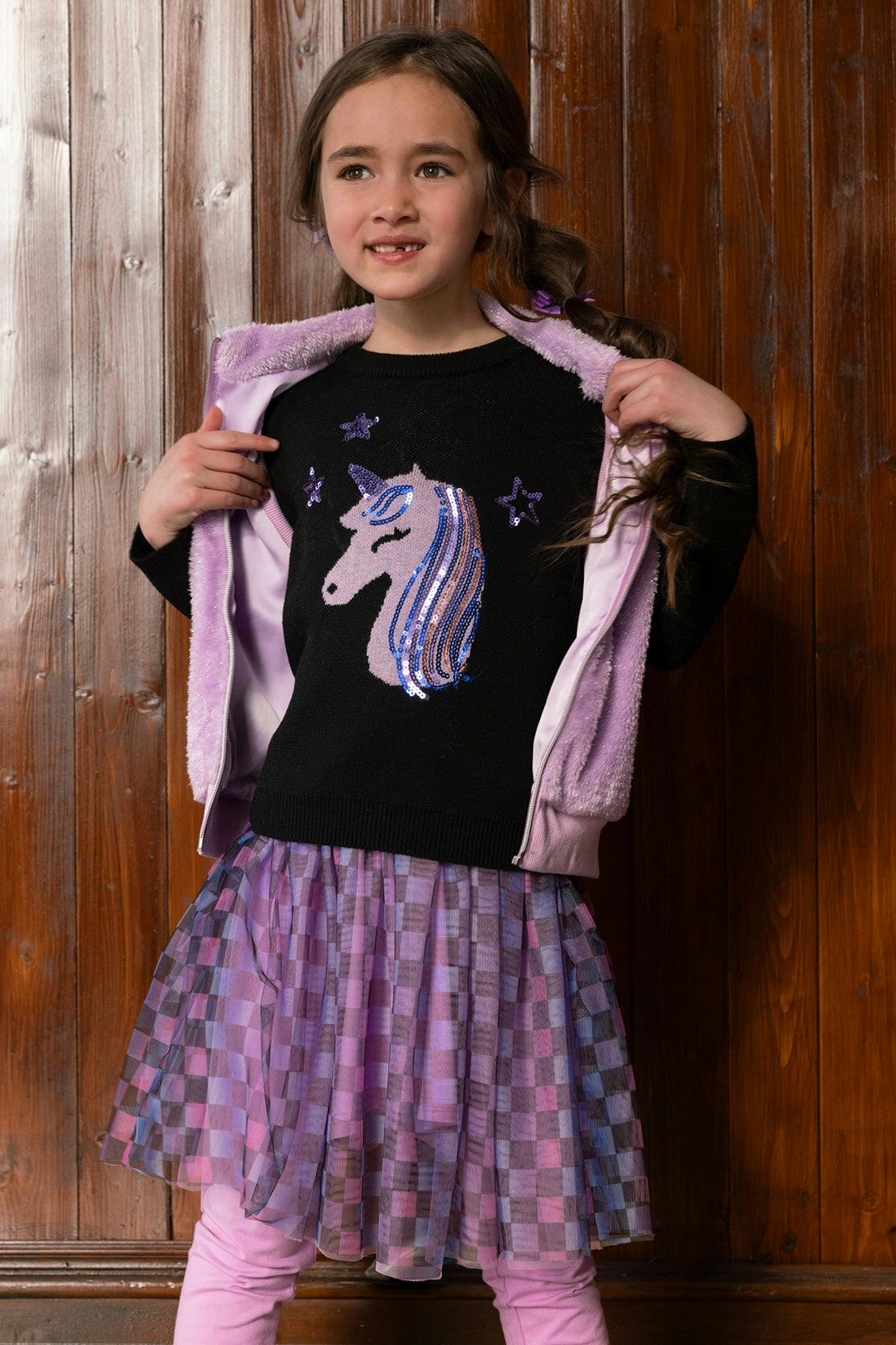 Organic Cotton Jersey T-Shirt Black And Mauve