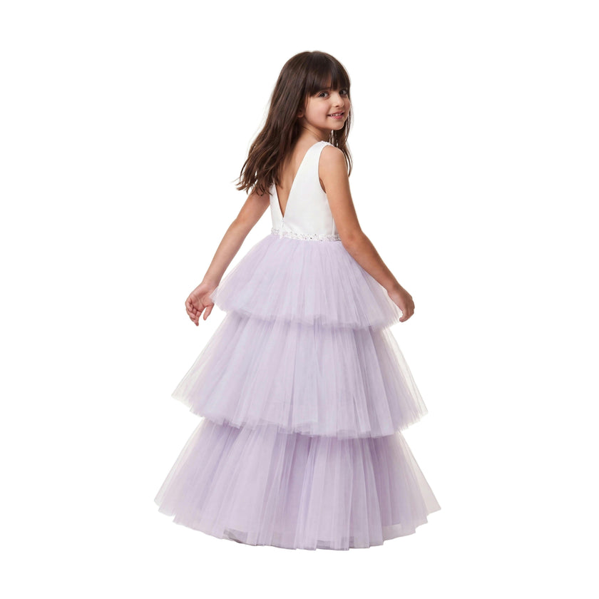 Lavender Matilda Embellished Tulle Occasion Gown