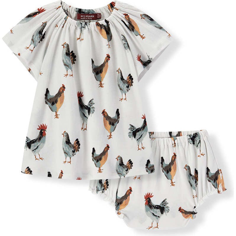 Organic Cotton Dress & Bloomer Set