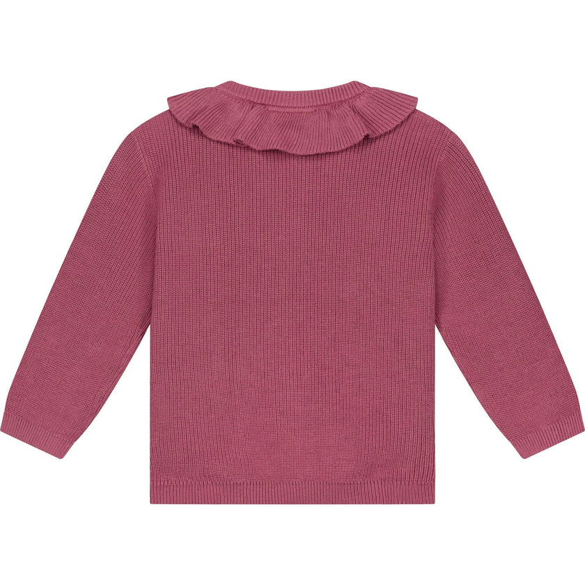 Ruffle Collar Cardigan