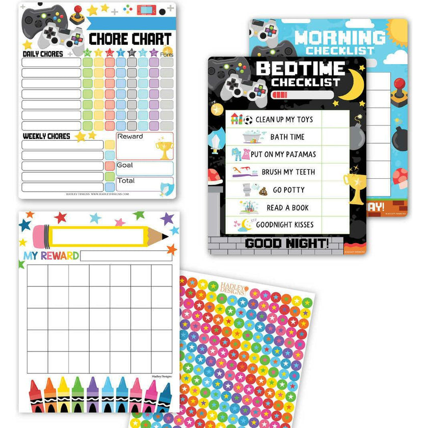 Video Game Kids Chore Chart