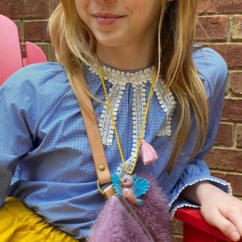 BIRDIE THE BLUE BIRD NECKLACE