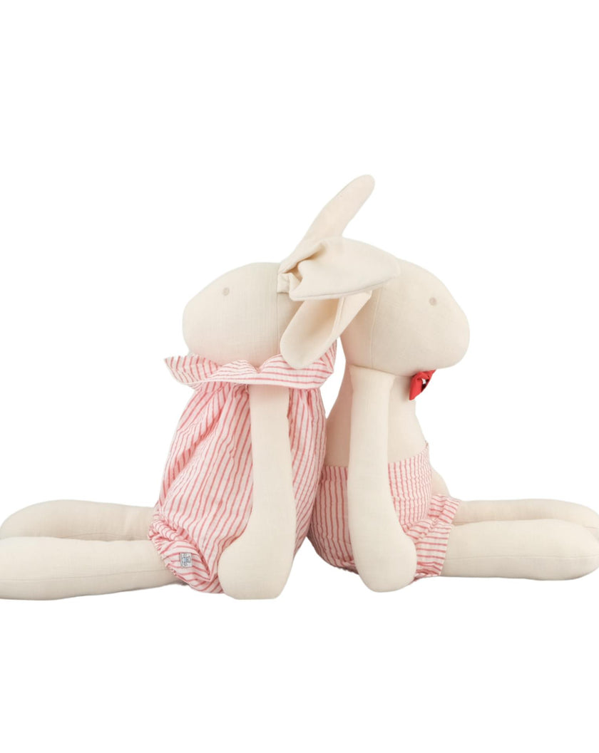 Josephine the Rabbit | Red Stripes Print