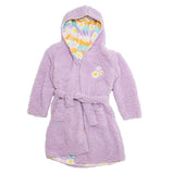 Cozy Switch Robe – Reversible Sherpa & Printed Mink Robe with Appliqué, Happy Daisy Stripes