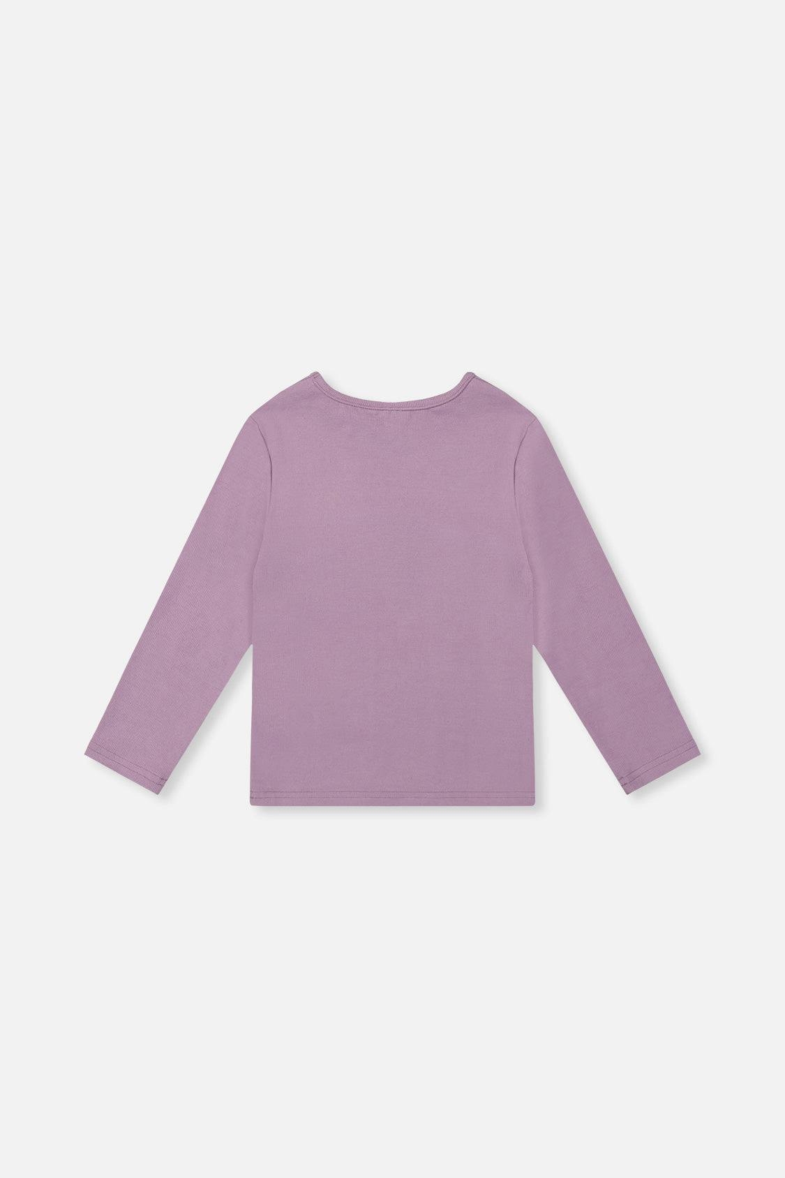 Brushed Rib Crew Neck Top Violet