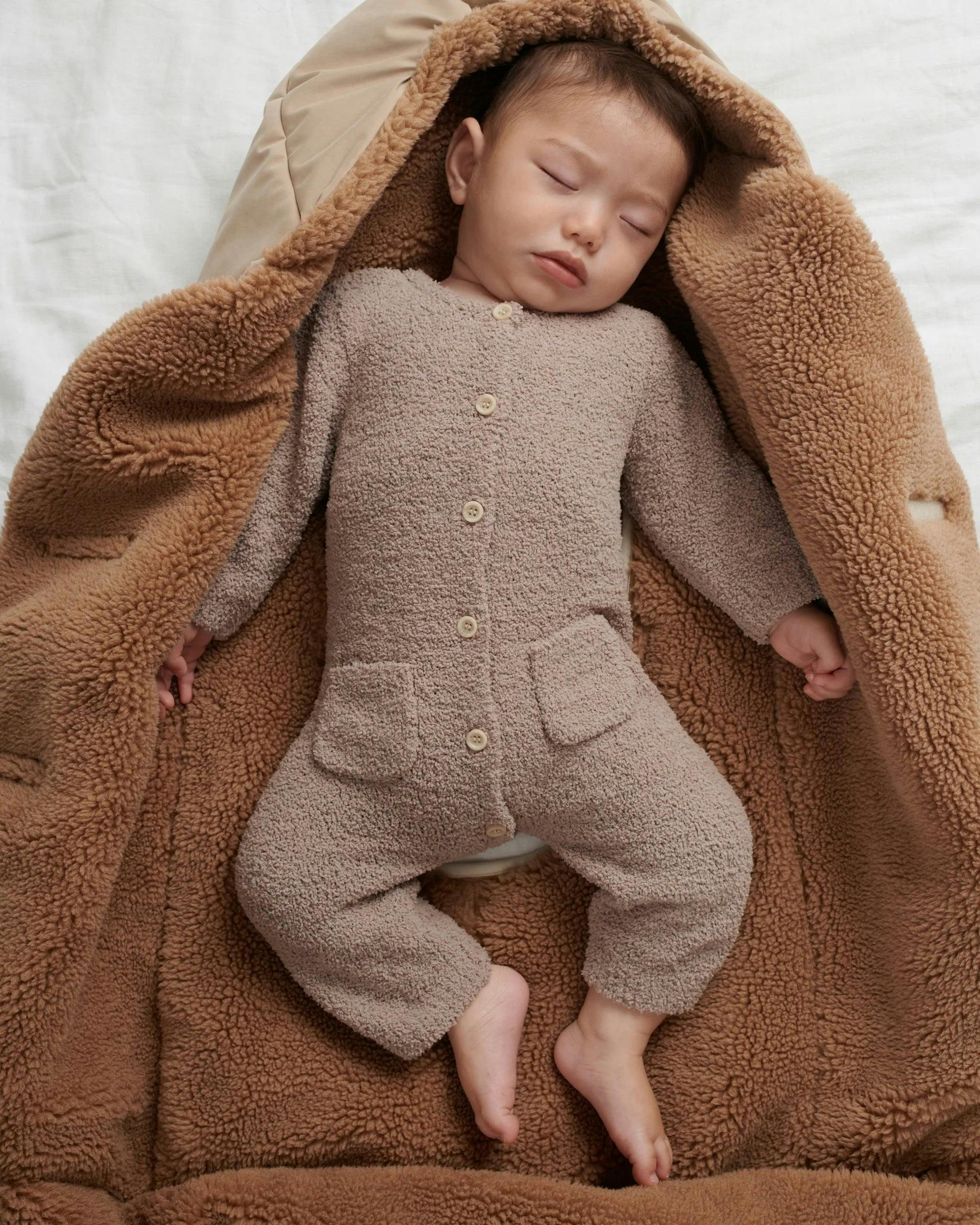 Long Sleeve Jumpsuit - Fuzzy