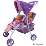 509 Mermaid Twin Doll Stroller - Purple & Teal