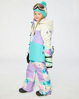 Two Piece Teknik Snowsuit Multicolored With A Diamond Pattern