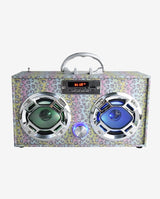 Leopard Glitter Bluetooth Boombox