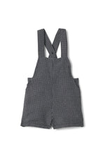 Elastic Waist Checkered Overalls