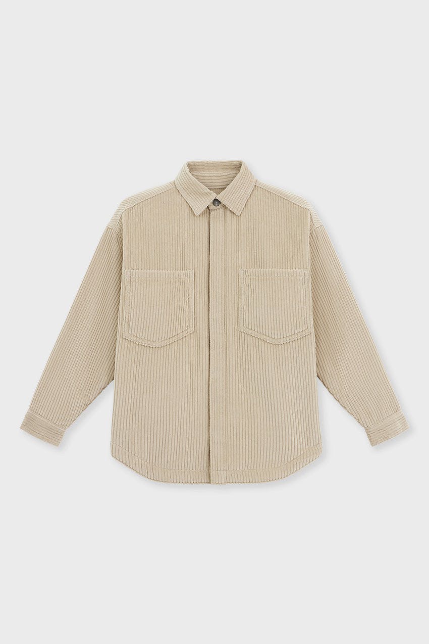Organic Cotton Oversized Corduroy Shirt Jacket