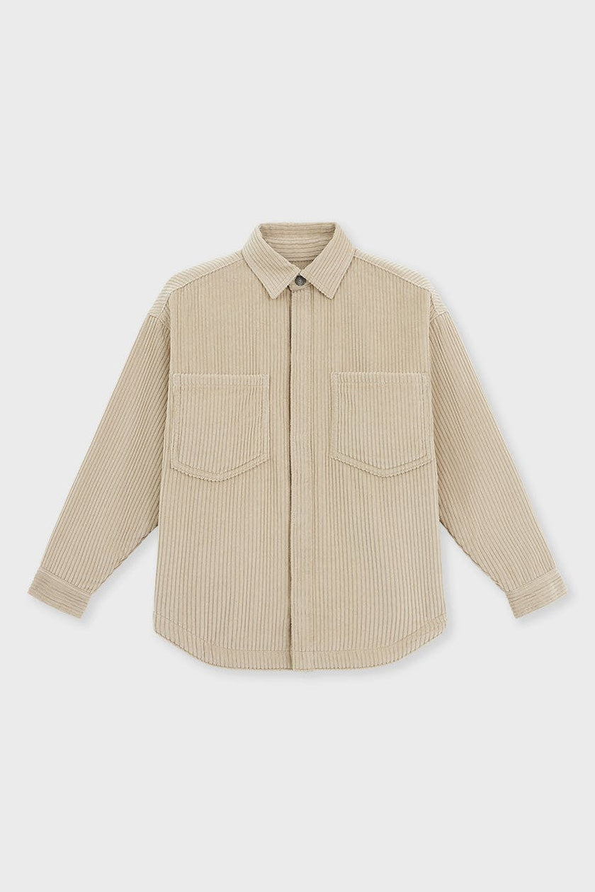 Organic Cotton Oversized Corduroy Shirt Jacket