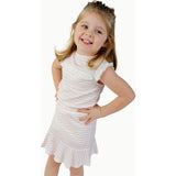 Eyelet Lace Tank in Pink Heart Stripe