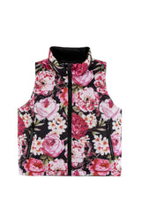 Casey Reversible Lightweight Down Puffer Vest, Garden Floral
