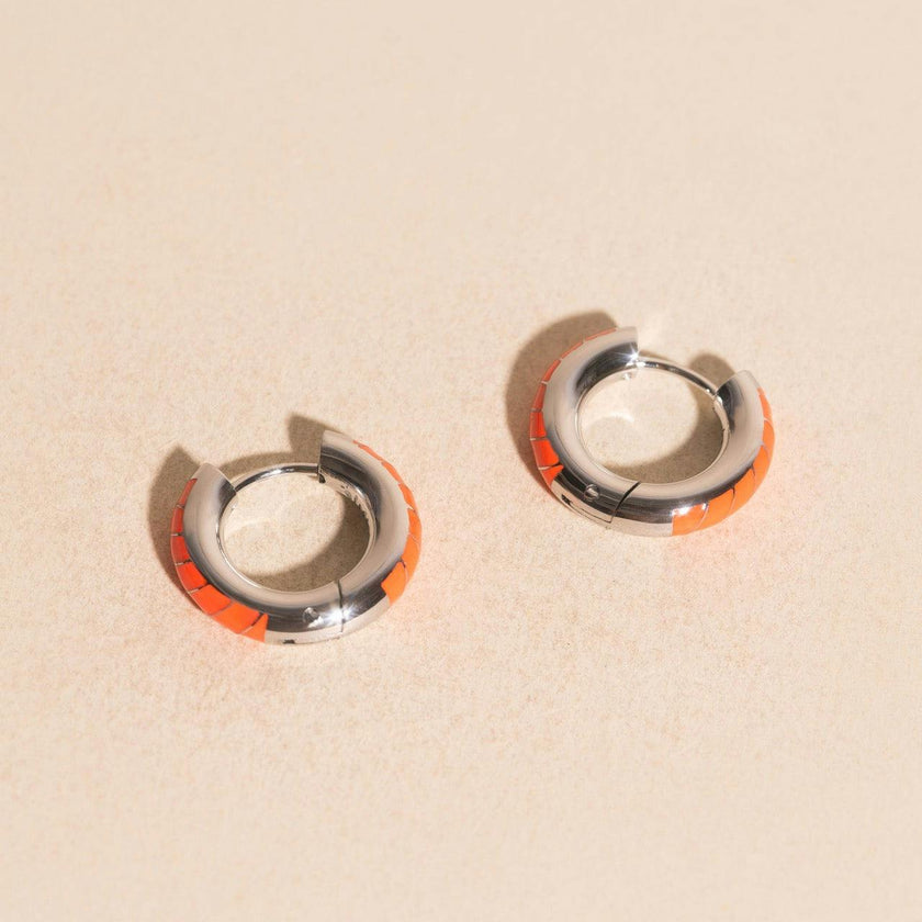 Neon Color Chunky Rounded Huggie Hoop Earrings
