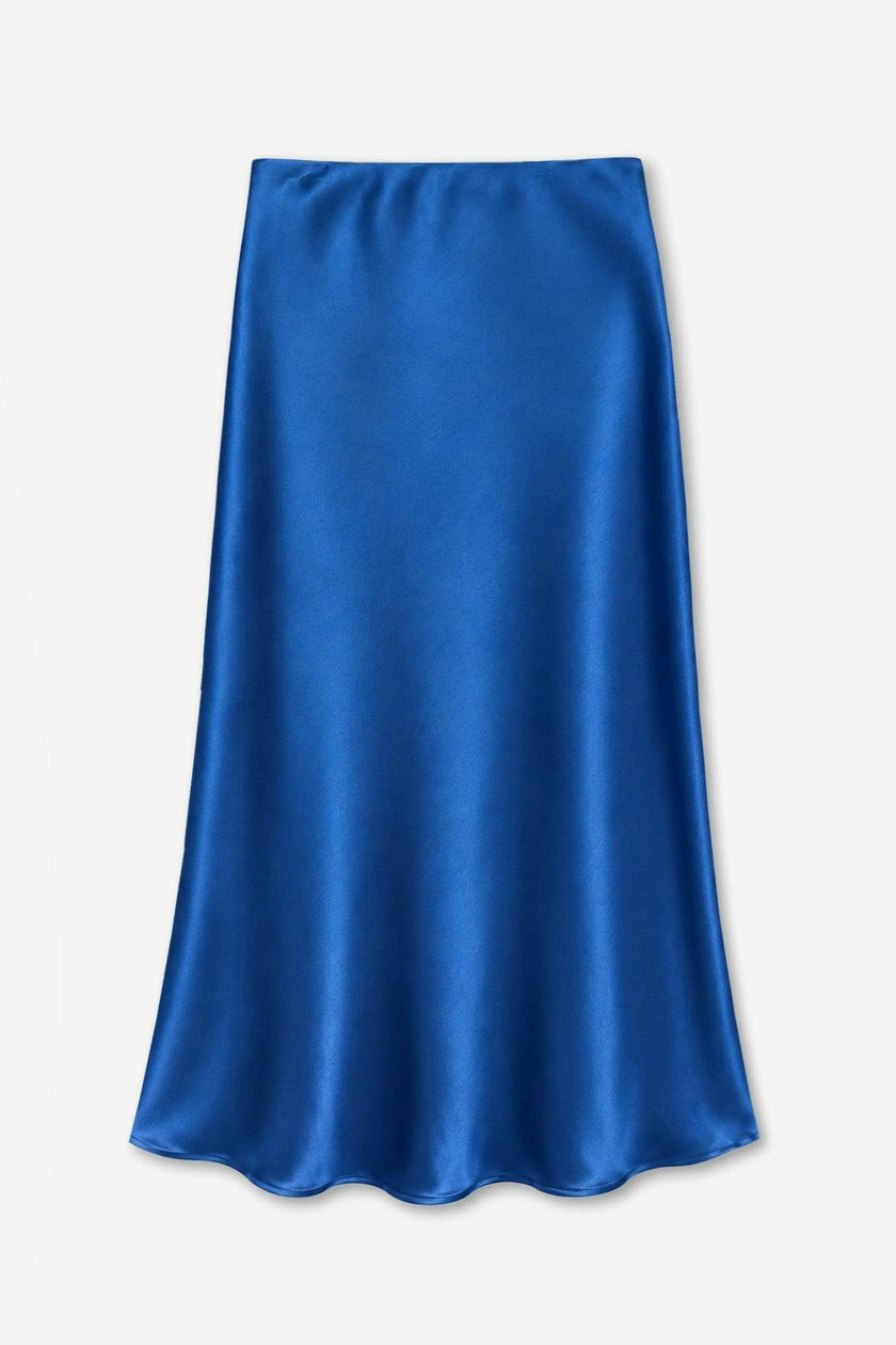 Washed Satin Maxi Skirt