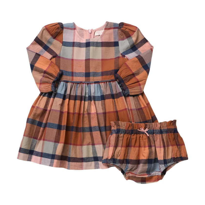 Baby Girls Mae Dress Set - Hayride Plaid