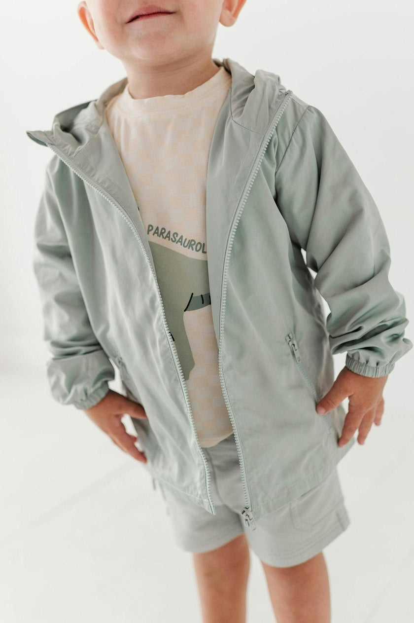 Light-weight Windbreaker in Aqua Grey
