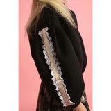 Neoprene Lace Ballon Sweatshirt