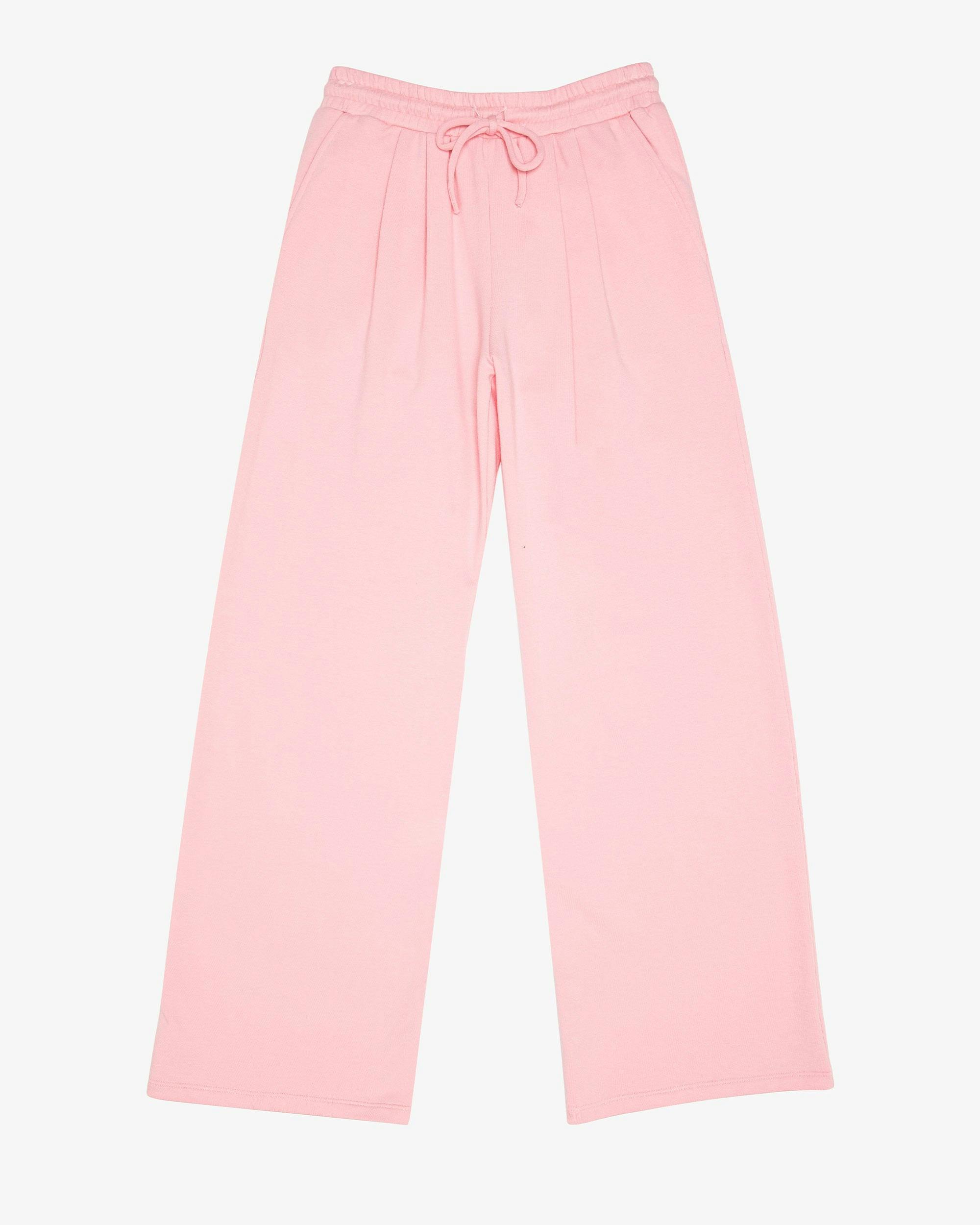 French Terry Pleated Wide Leg Pant