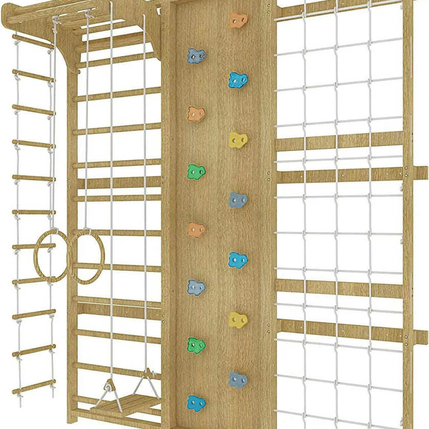 Walnut | Swedish Ladder Jungle Gym - Wall Mounted