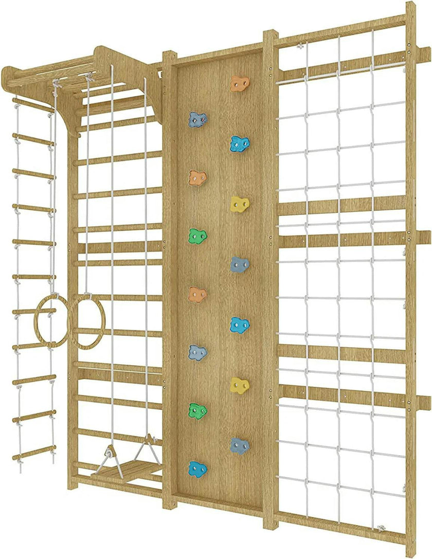 Walnut | Swedish Ladder Jungle Gym - Wall Mounted