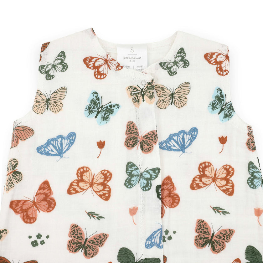 Cotton Muslin Sleep Bag - Butterflies