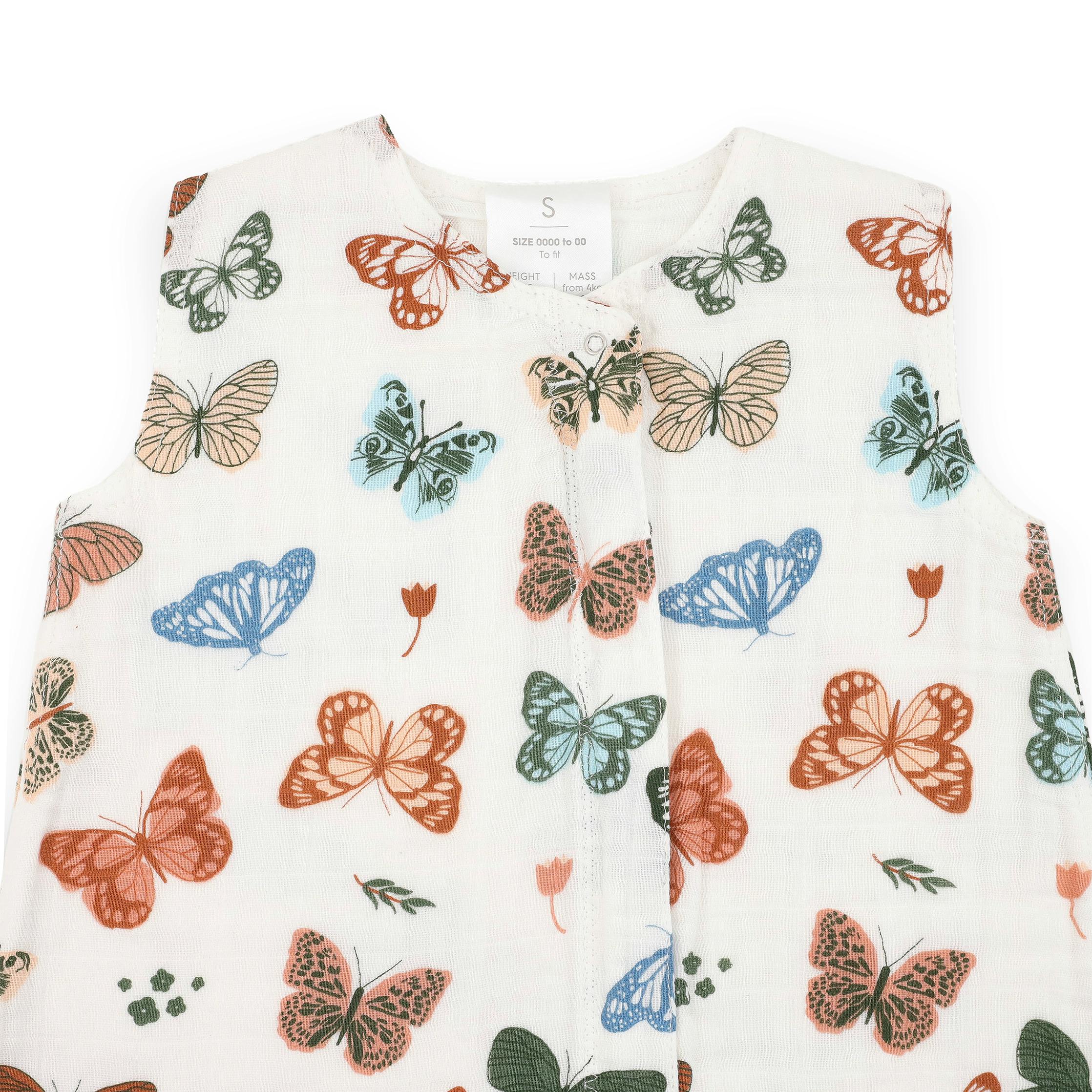Cotton Muslin Sleep Bag - Butterflies
