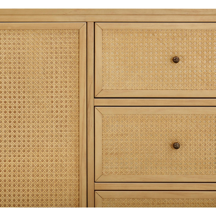 Marin with Cane Assembled Chifforobe in Honey/Honey Cane