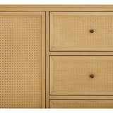 Marin with Cane Assembled Chifforobe in Honey/Honey Cane