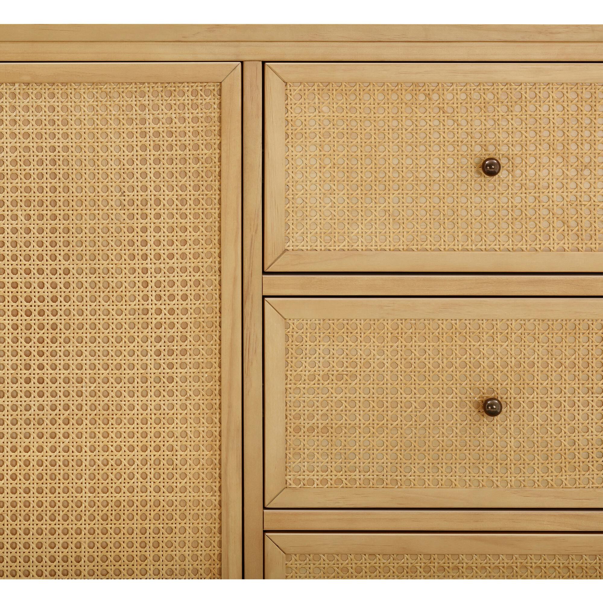Marin with Cane Assembled Chifforobe in Honey/Honey Cane