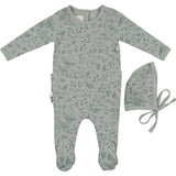Soft Vines Footie and Beanie Set