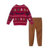 Boys (5-7) Sweater & Jogger Set | Moose Fair Isle