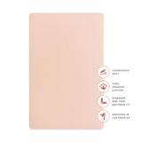 Mini Crib Sheet in GOTS Certified Organic Brushed Cotton in Dusty Rose