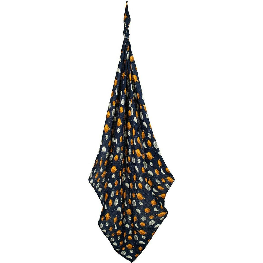 Planets Bamboo Muslin Swaddle Blanket