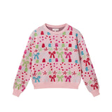 Tween Girls (7-16) Fair Isle Sweater | Candy & Bows - Pink