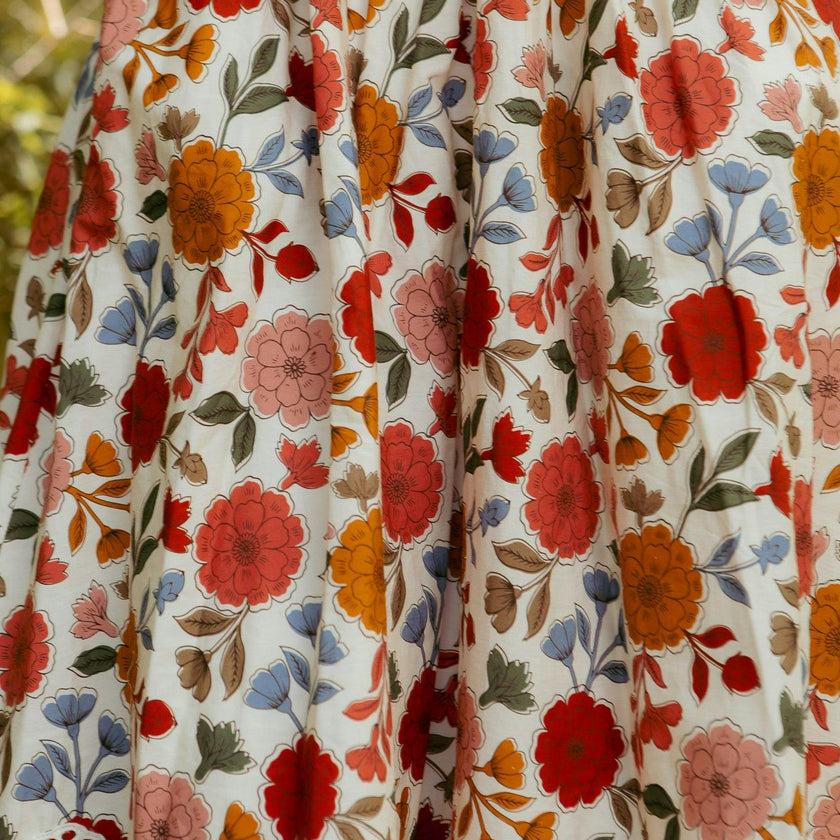 Teagan Dress in Sepia Flower