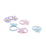 Flower Elastic Hair Tie Set