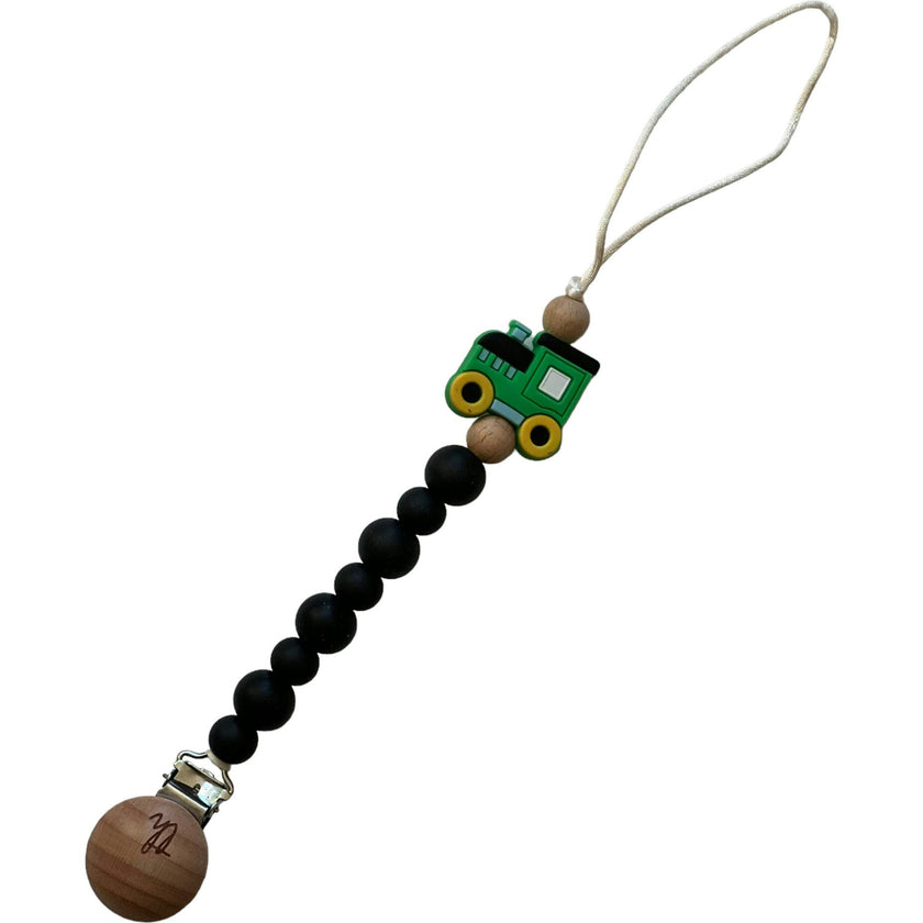 Train Pacifier And Toy Clip